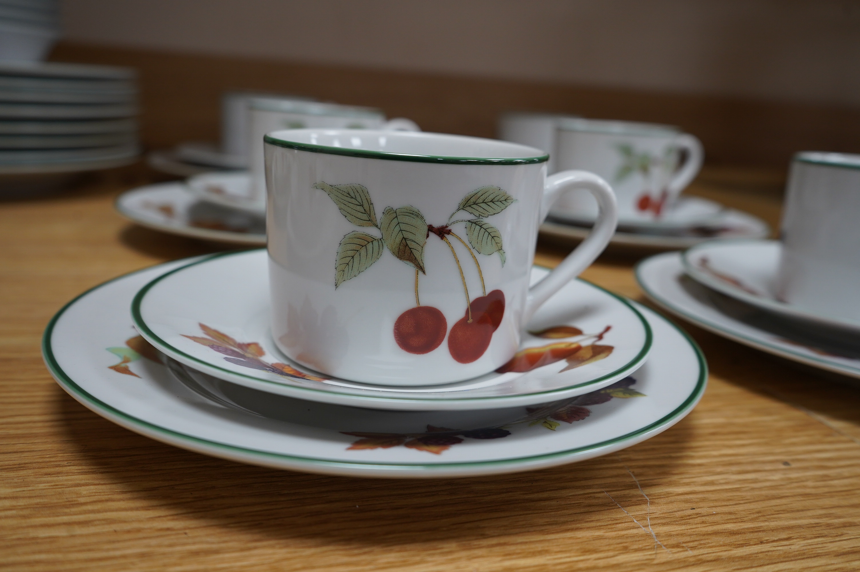 A Royal Worcester ‘Evesham Vale’ pattern part breakfast service (40). Condition - good